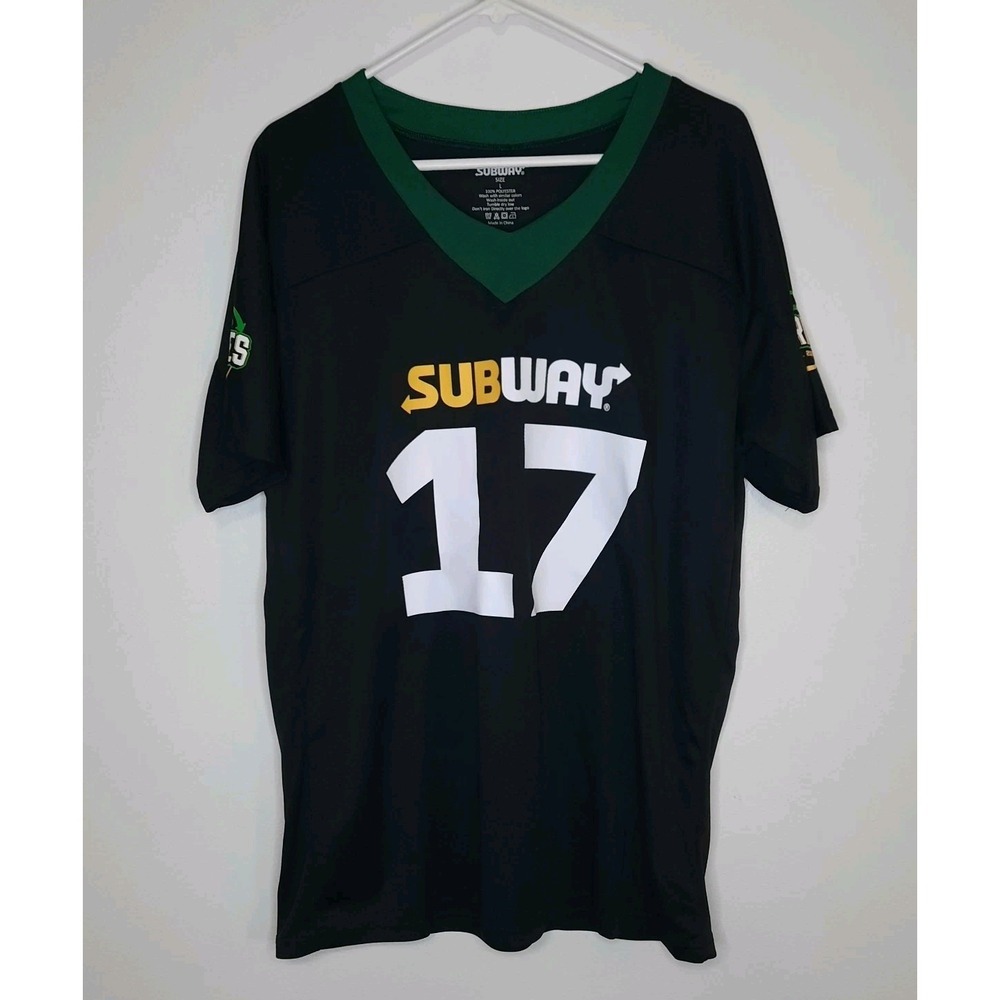 Subway Series Football Jersey Size L Garlic Roast Beef 17 Employee Uniform Shirt